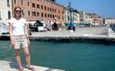 Ashe along the Grand Canals docks.